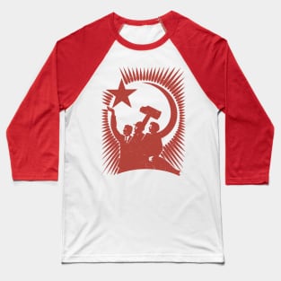 Vintage Soviet WW2 Propaganda Baseball T-Shirt